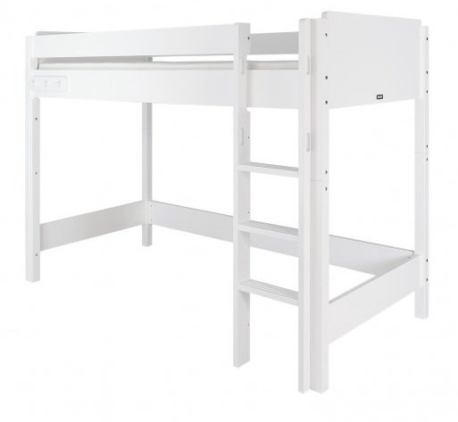 Bopita Hochbett 90x200 Jente Weiss mit Gerader Treppe