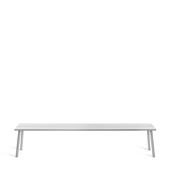 Emeco Run Bench Clear Aluminum Legs
