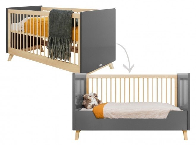Bopita Tagesbett 70x140 Kyan Deep Grey/natur