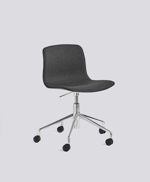 Hay About A Chair AAC 50 Polished Aluminium Black Remix 173 Front Upholstery