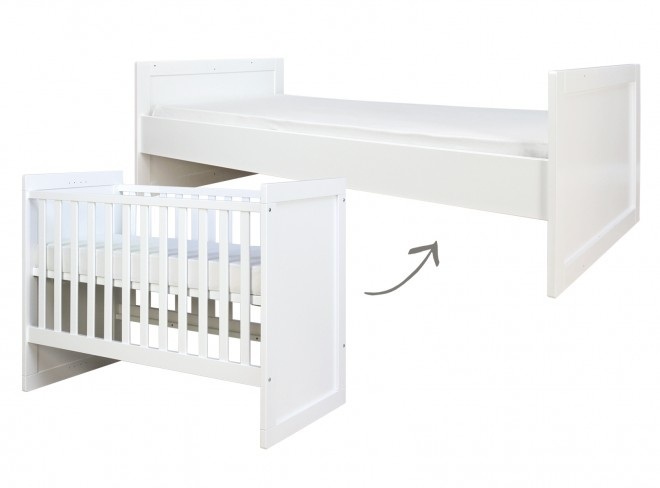 Bopita Kombi Umbau-Bett 60x120/90x200 Weiss