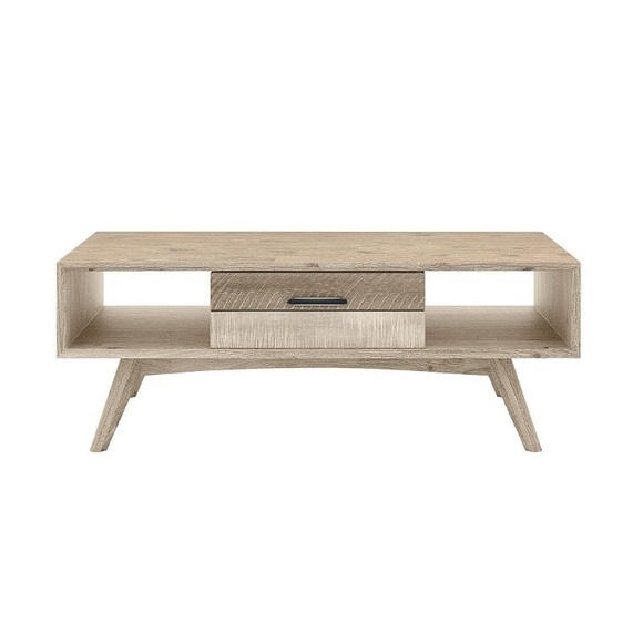 Zago Table Basse en Bois 110 cm Tobago