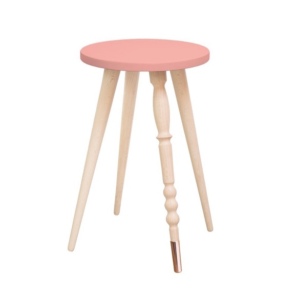 Jungle by Jungle Table d'appoint Tabouret Chevet My Lovely Ballerine Ht 47 cm Hêtre