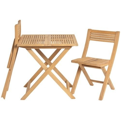 Alexander Rose Tisch Set 2er Roble 1 Tisch, 2 Klappsessel