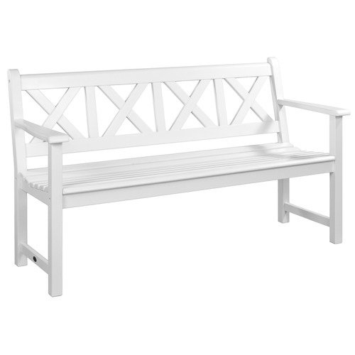 Alexander Rose Bank 3-er Johnny, weiss 151 x 58 x 88 cm
