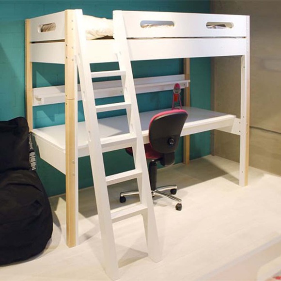 Bopita Fjord Schreibtisch für Hochbett XL weiß