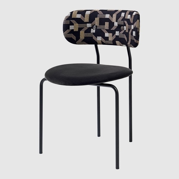 Gubi Coco Dining Chair in Dedar Pachisi & Velluto
