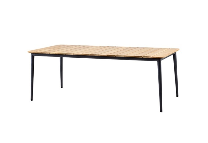 Cane-Line Core Tisch 210x100 cm. inkl. Teak Tischplatte