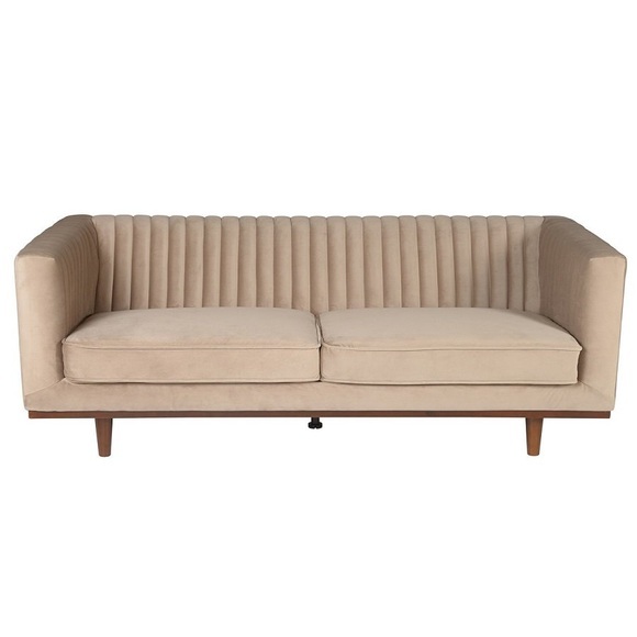 Zago Canapé velours 3 places vintage Dante