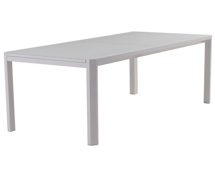 Creative Living Anabel table 220/340x96,5 white/mouse grey glass