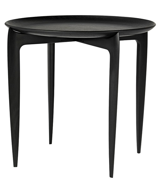 Fritz Hansen Tray Table Klapptisch Schwarzlakiert