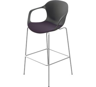 Fritz Hansen NAP KS69, Barstuhl m/Armlehnen, Sitzpolsterung