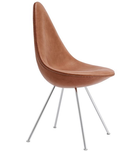 Fritz Hansen Der Drop 3110 Chair Fully Upholstered Leather