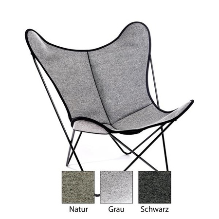 Manufaktur Plus Dachsteiner Loden Hardoy Butterfly Chair Mit Dachsteiner Loden Husse Aus Dem Hause Steiner 1888