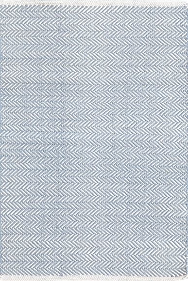 Dash and Albert Herringbone Swedish Blue