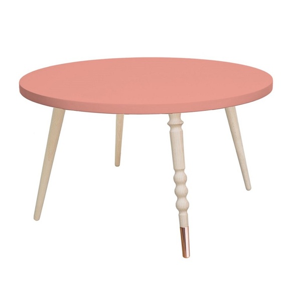 Jungle by Jungle Table basse enfant ronde My Lovely Ballerine Ht 37 cm Hêtre 4 coloris