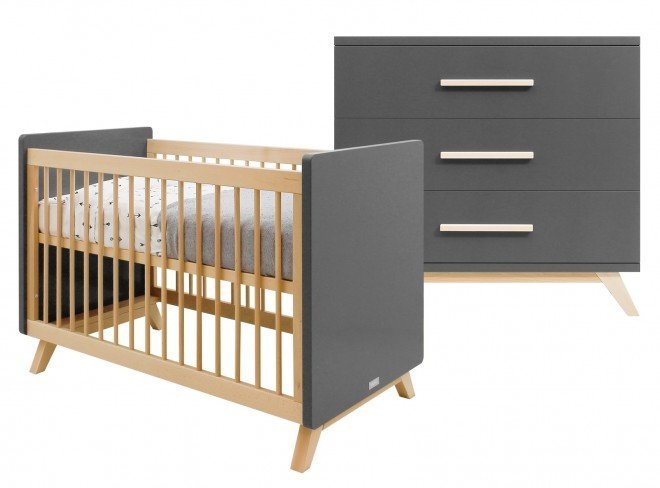 Bopita Kyan Babyzimmer 2-TLG Grey/Natural