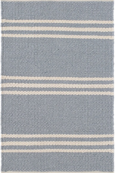 Dash and Albert Lexington Swedish Blue/Ivory Indoor/Outdoor Pet Rug