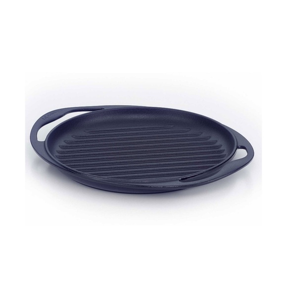 Le Creuset Grillplatte Rund 25 cm Schwarz