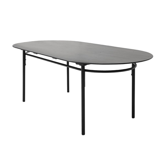 Hk Living Oval Dining Table Black