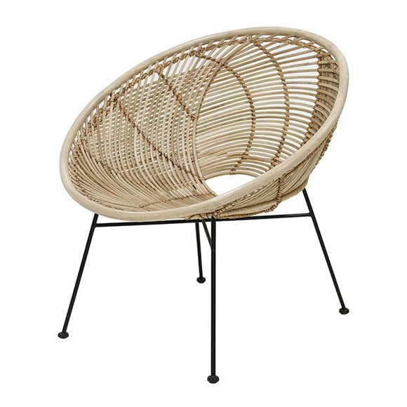 HK Living Rattan Ball Lounge Chair Natural