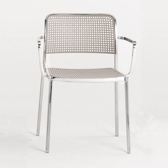 Kartell Audrey Armlehnstuhl lackiert weiß/schwarz