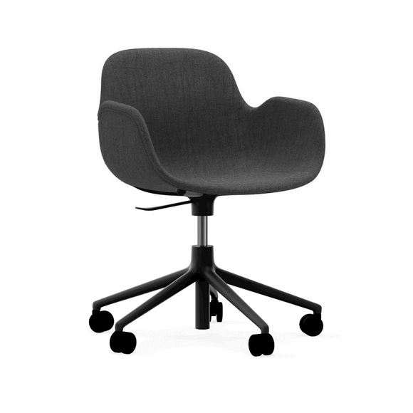 Normann Copenhagen Form Swivel Armchair with Castors Full Upholstery