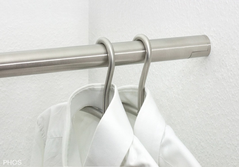 Phos Garderobenstange für Nische, Ø 30 mm GSR N 30-1000