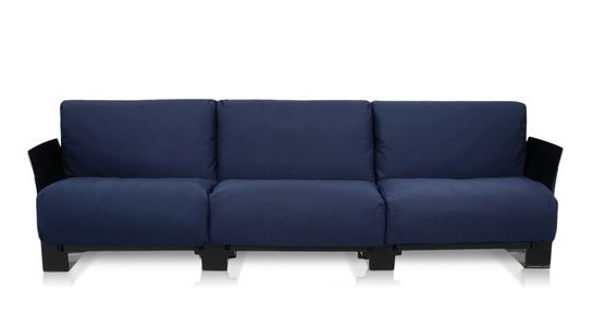 Kartell Pop Outdoor Dreisitzer Schwarz