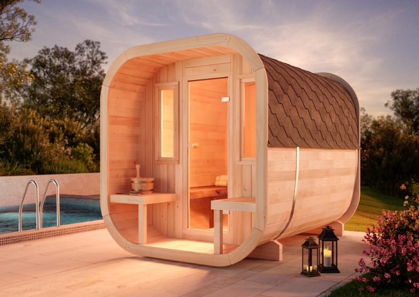 FinnTherm Fasssauna ScandiCube Premium