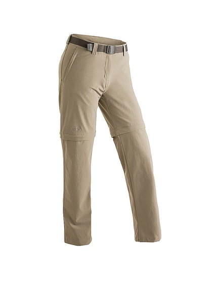 MAIER Damen Wanderhose Nata2 ZipOff beige | 46 (kurz)