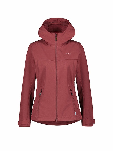 MERU Damen Softshelljacke Toulouse Hoodie dunkelrot | 34