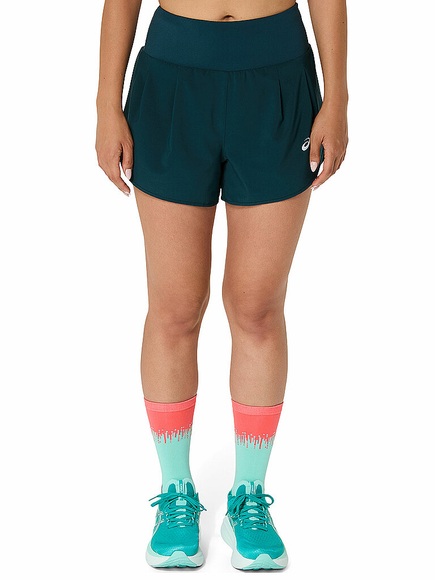 ASICS Damen Laufshort Road 3,5 in petrol | S