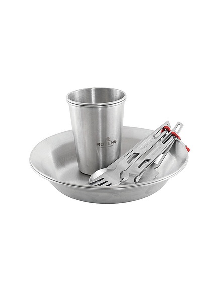 ROBENS Campinggeschirr Sierra Steel Meal Set silber