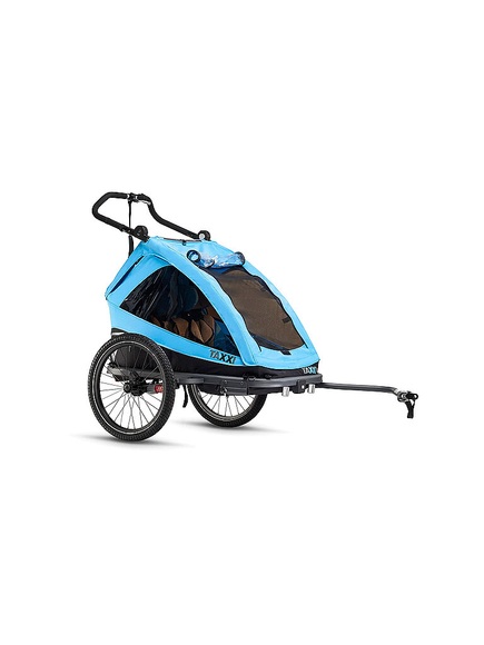 s'cool taXXi Elite Trailers for Two cyan 2019 Kinderveloanhänger