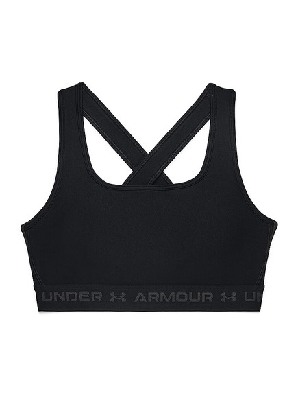 Under Armour Crossback Mid Sport-BH Damen - Schwarz, Grau