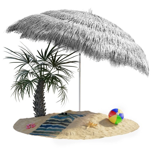 Sonnenschirm Hawaii Hellgrau Ø160cm