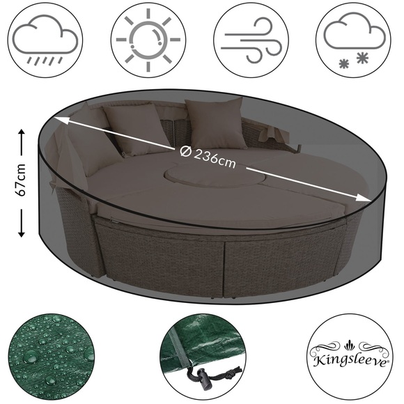 Abdeckung Sonneninsel Grün Ø236cm