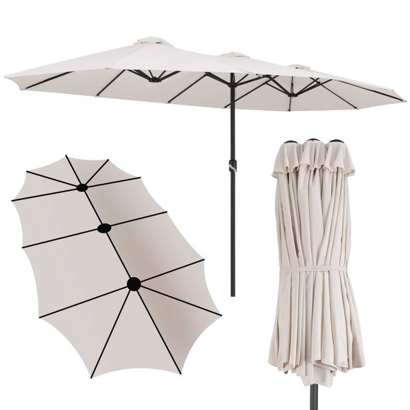 Doppelsonnenschirm Creme UV-Schutz 40+