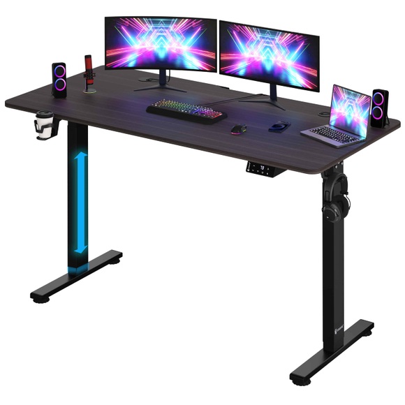 Höhenverstellbarer Schreibtisch Braun 140x60x73-118cm