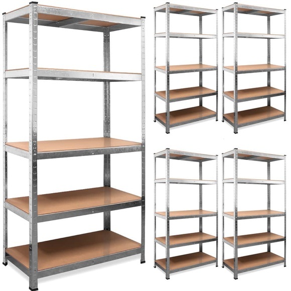 Schwerlastregal 5er-Set 180x90x40cm verzinkt 875kg