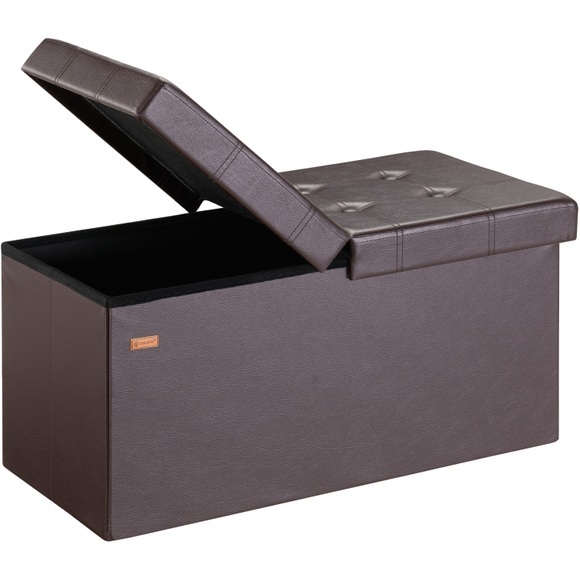 Sitzbank Braun 80x40x40cm mit Stauraum faltbar