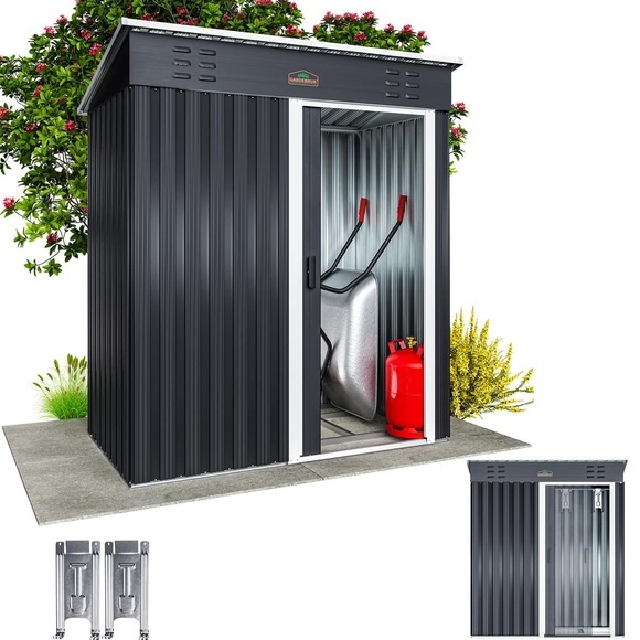 Gerätehaus Anthrazit Metall 181x162x86cm