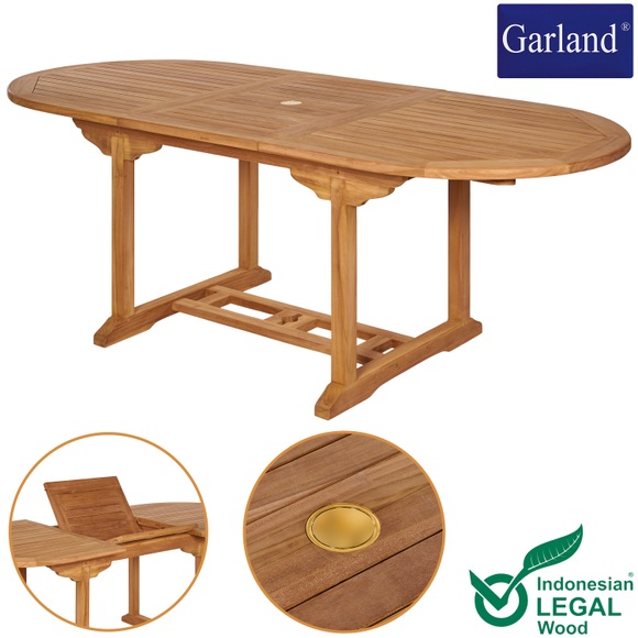 Gartentisch Bari Teakholz 150-200x90x75cm erweiterbar