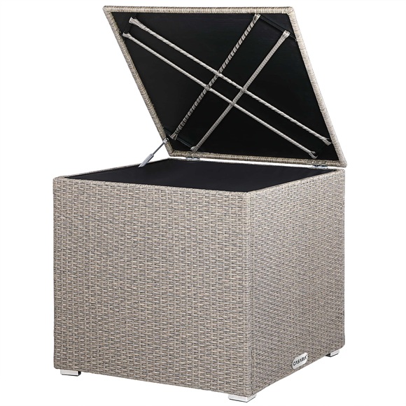 Polyrattan Auflagenbox Creme 75x75x70cm