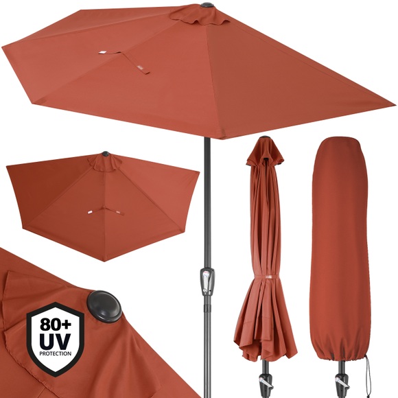 Terrassen-Sonnenschirm Terrakotta UV-Schutz 50+
