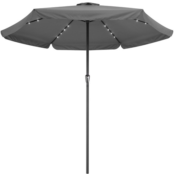 Kingsleeve LED Solar Sonnenschirm Athen Anthrazit Ø330cm