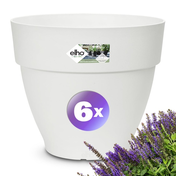 Blumentopf 6er-Set Weiß 30x25cm 11,3L