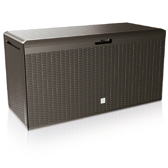 Prosperplast Auflagenbox Rato Plus Braun 114x47x60cm mit Rollen