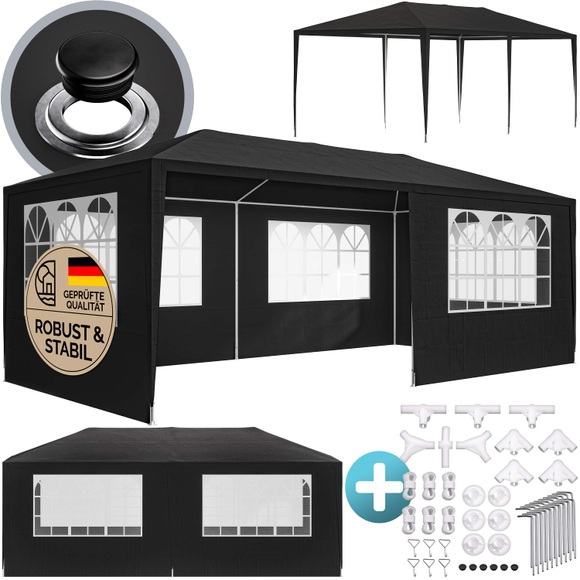 Festzelt Rimini Anthrazit 3x6m UV-Schutz 50+